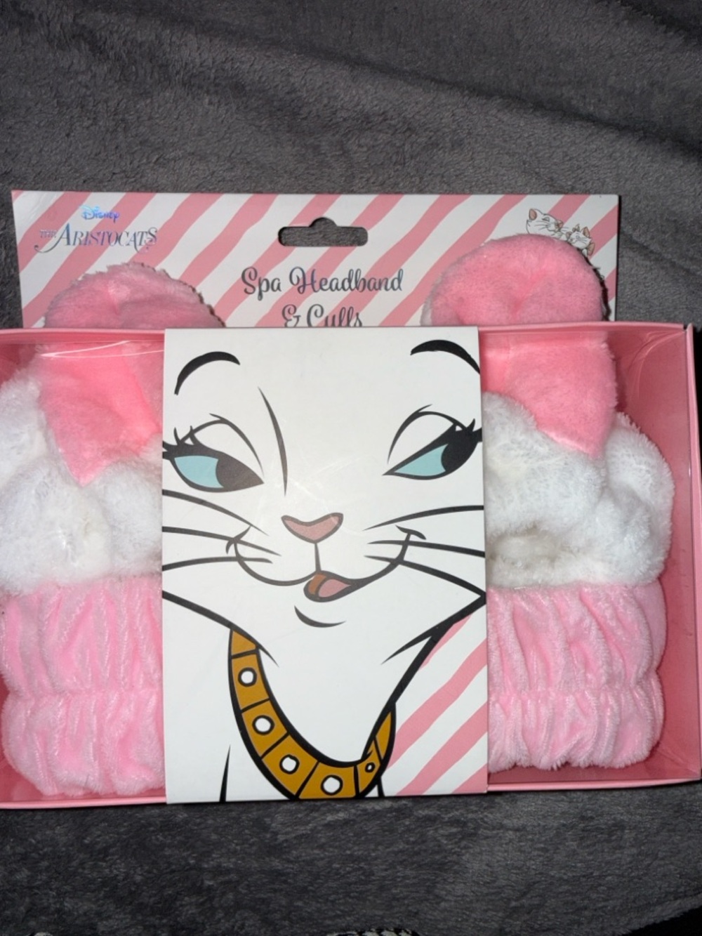 Disney Pink Marie Spa Headband and Cuff Set